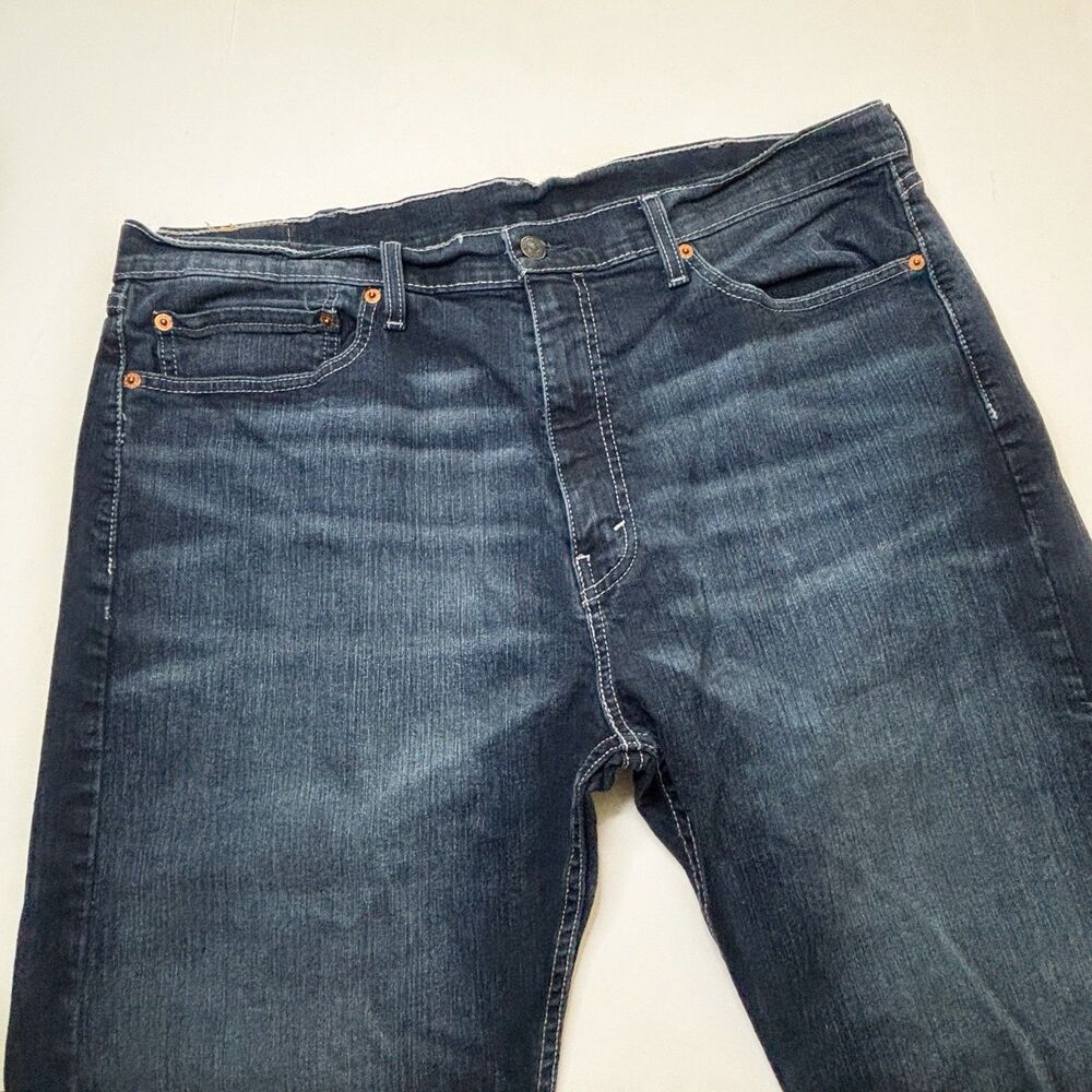 Levis 505 Regular Fit Straight Leg Men's 38x30 Dark Wash‎ Denim Blue Jeans Zip